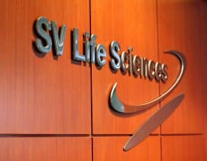 SV Life Sciences Reception Sign