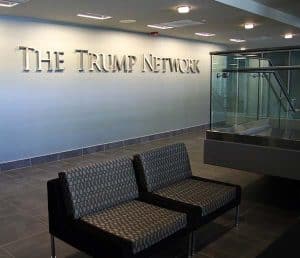 The Trump Network Reception Sign