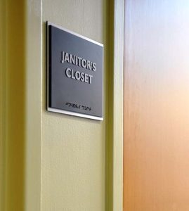 Janitors Closet ADA Sign