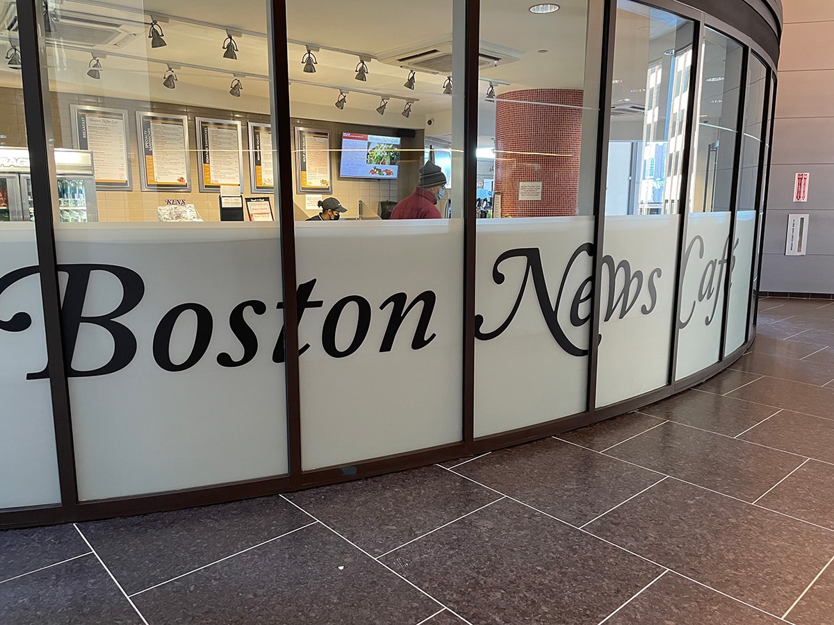 Privacy Glass for Boston News Cafe