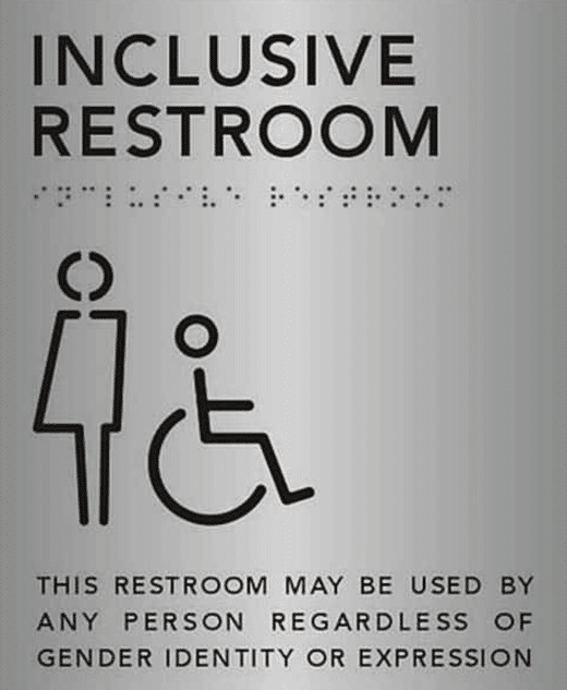 Inclusive Restroom ADA Sign