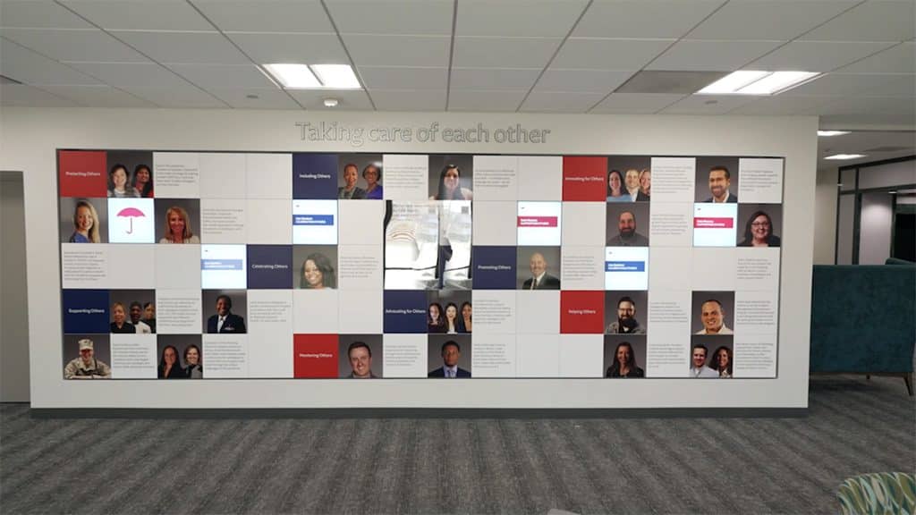 Travelers Hero Wall Interactive wall graphic