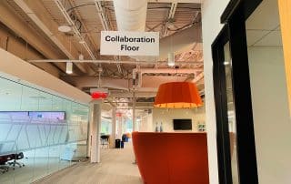 Hanging Collaboration Floor Sign